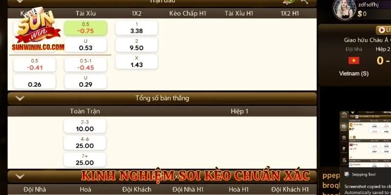 Kinh nghiệm soi kèo chuẩn xác