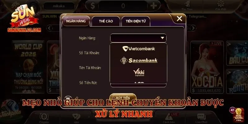 Mẹo nhỏ giúp cho lệnh chuyển khoản được xử lý nhanh